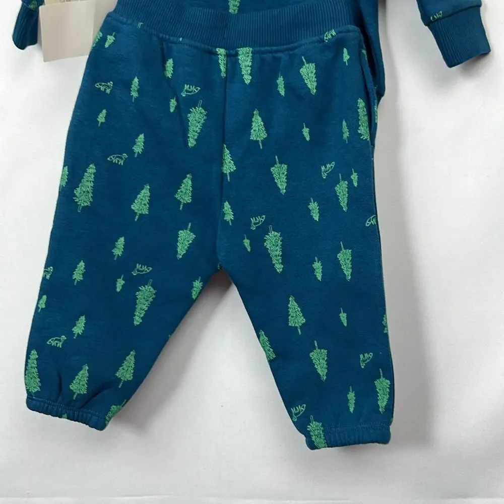 Tucker and Tate Blue Evergreen woods 2 piece sweatsuit NWT